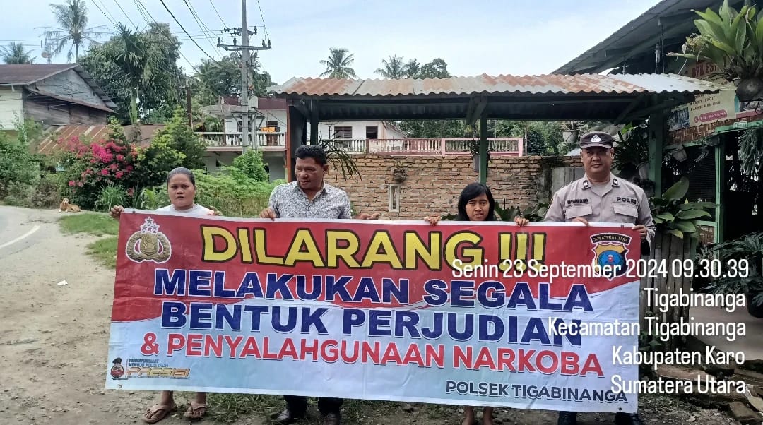 Kolaborasi Polsek Tigabinanga dan Warga dalam Kampanye Anti-Narkoba dan Judi di Desa Kuta Galoh