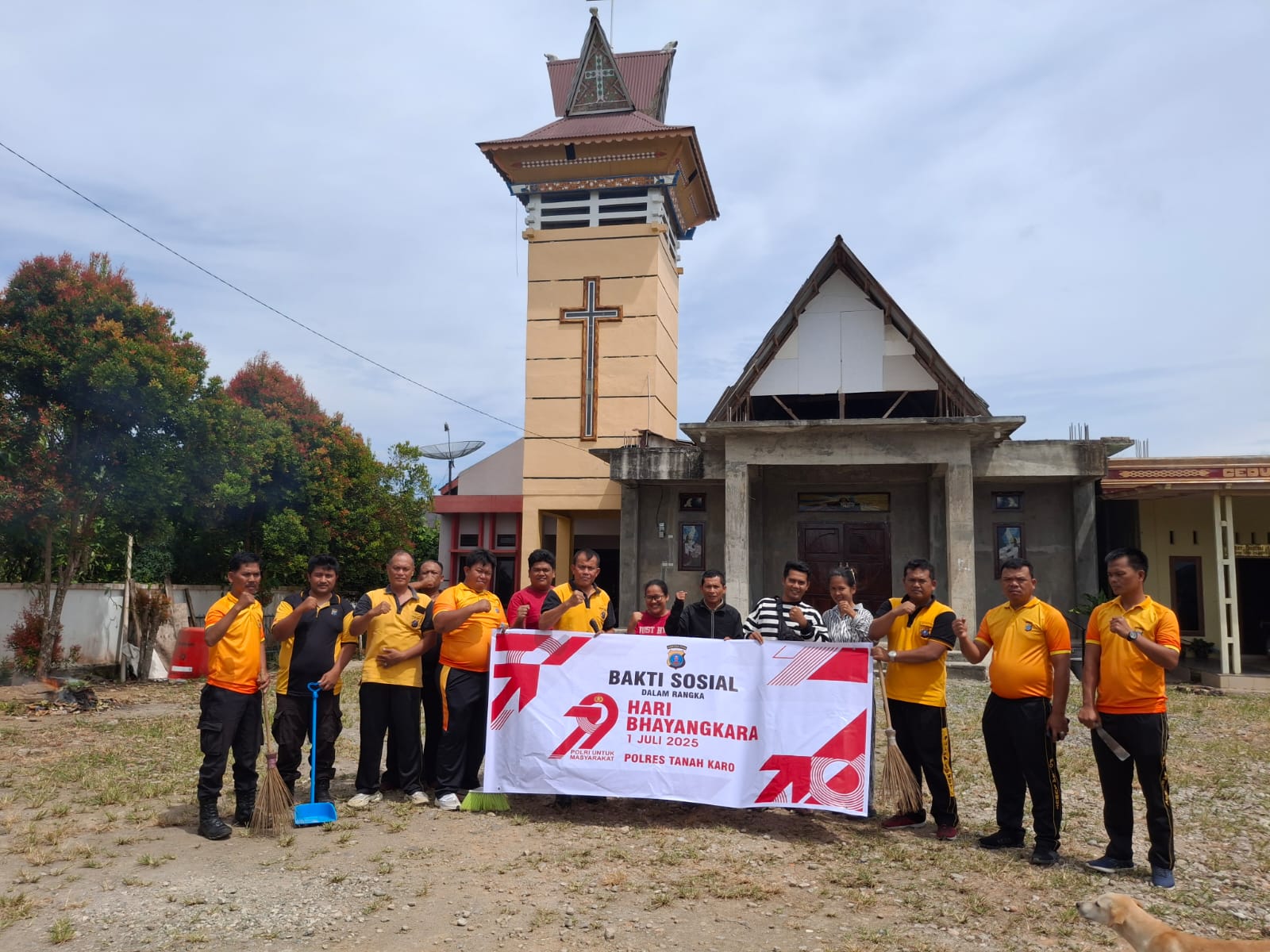 Sambut HUT Bhayangkara ke-79, Polsek Tigabinanga Gelar Bakti Religi di Rumah Ibadah
