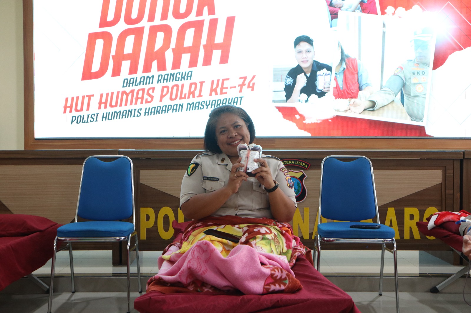 Polres Tanah Karo Gelar Donor Darah Sambut HUT Humas Polri ke-74