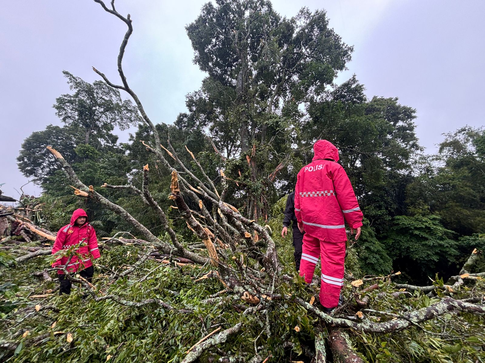 Polres Tanah Karo Responsif Tangani Longsor di Katepul Kuta, Dua Rumah Warga Terdampak