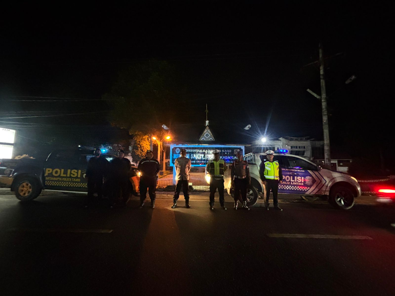 Antisipasi Balap Liar dan Tawuran, Polres Tanah Karo Gelar Patroli Tengah Malam