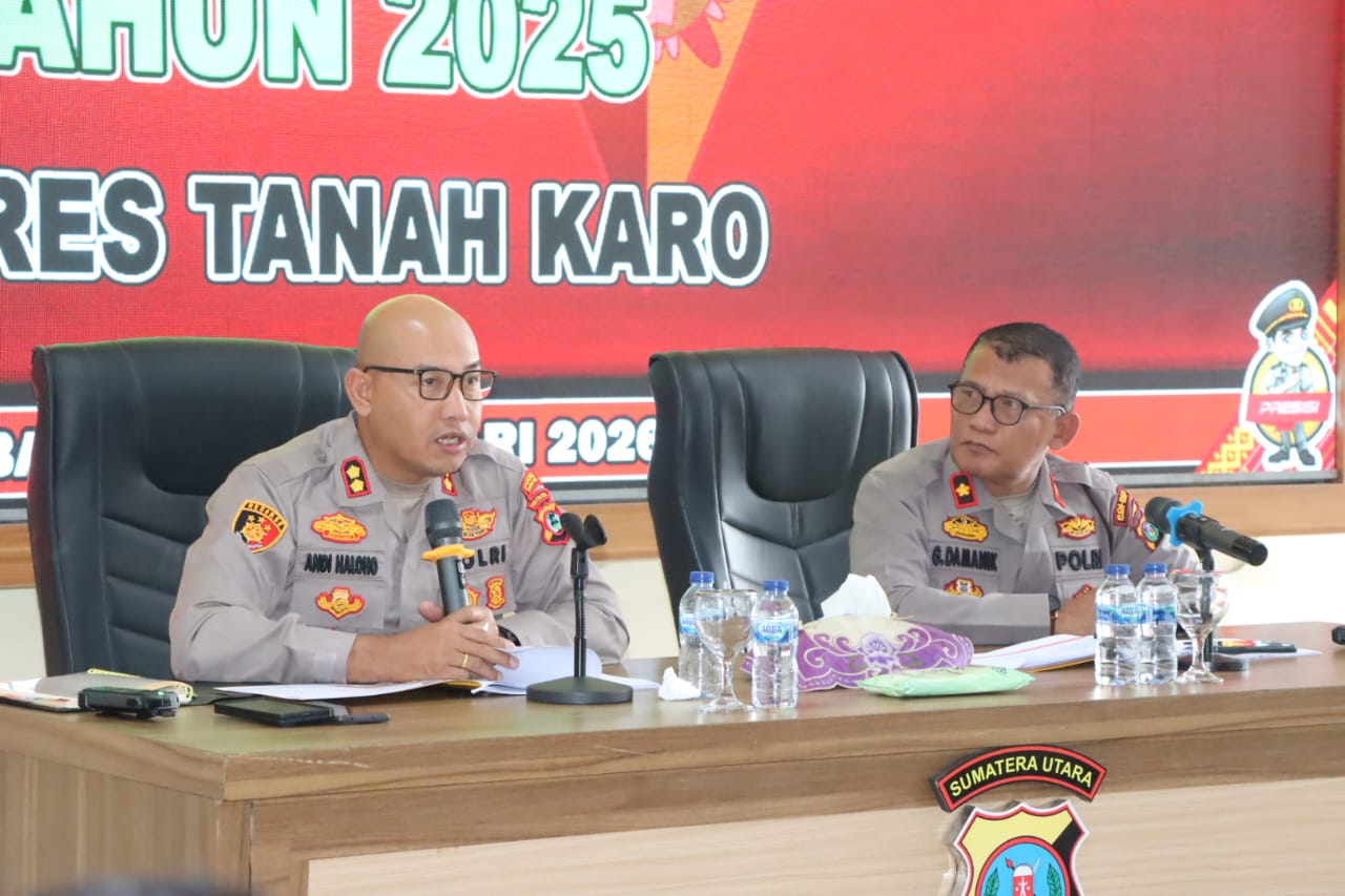 Polres Tanah Karo Gelar Operasional 2025, Evaluasi Kinerja dan Susun Strategi Baru
