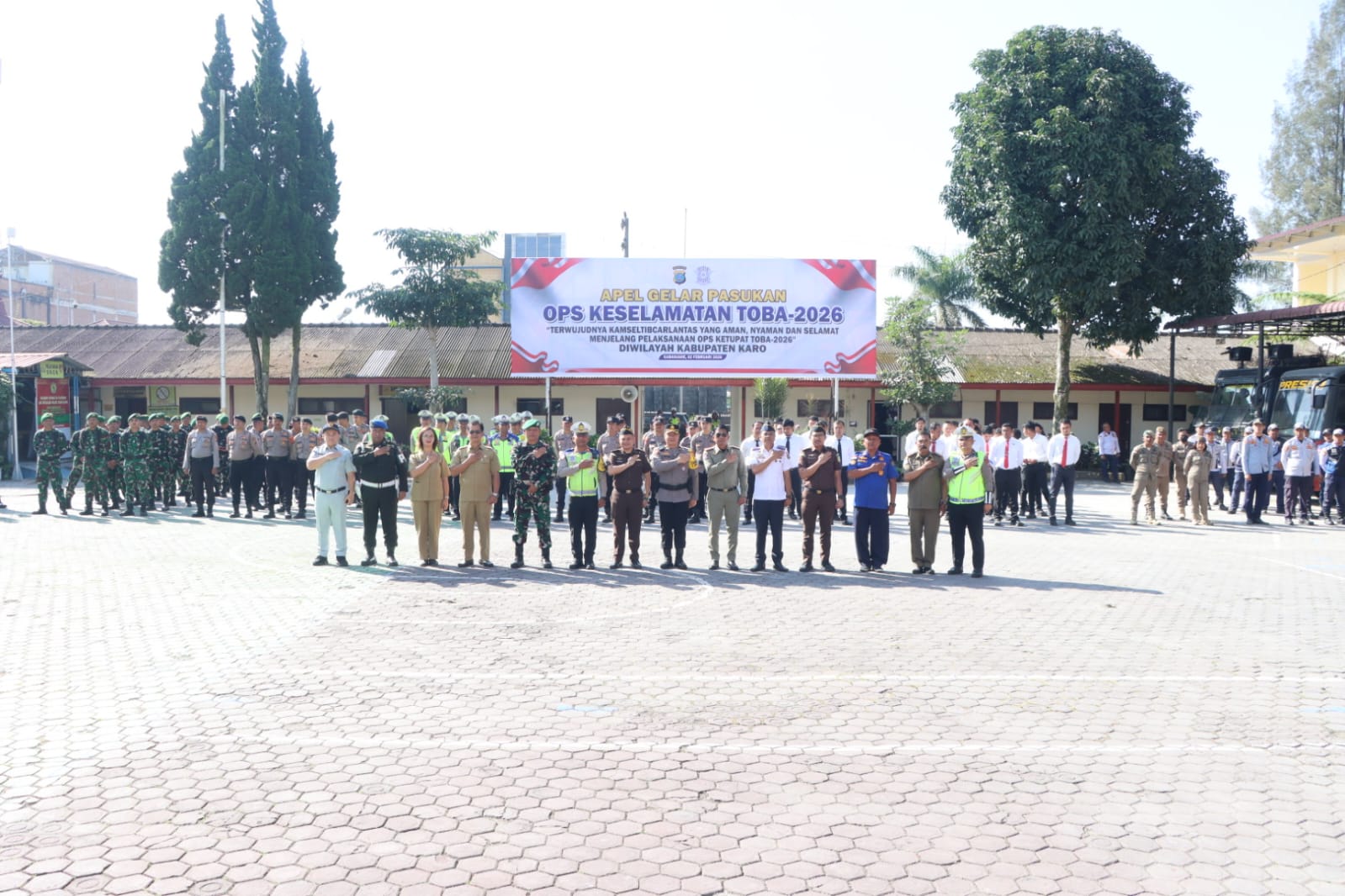 Polres Tanah Karo Apel Gelar Pasukan Operasi Keselamatan Toba 2026