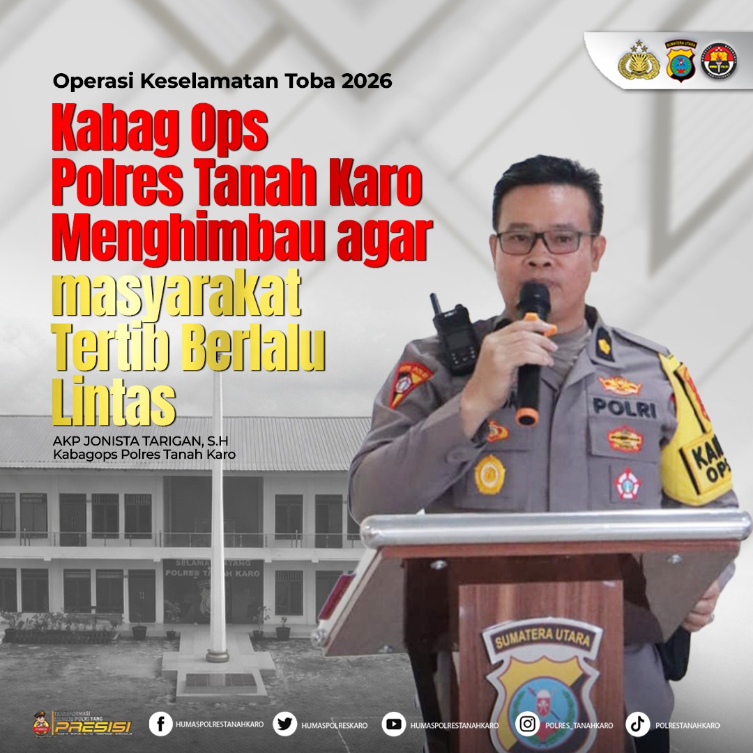 Kabag Ops Polres Tanah Karo Imbau Masyarakat Taat Berlalu Lintas – Ops Keselamatan Toba 2026