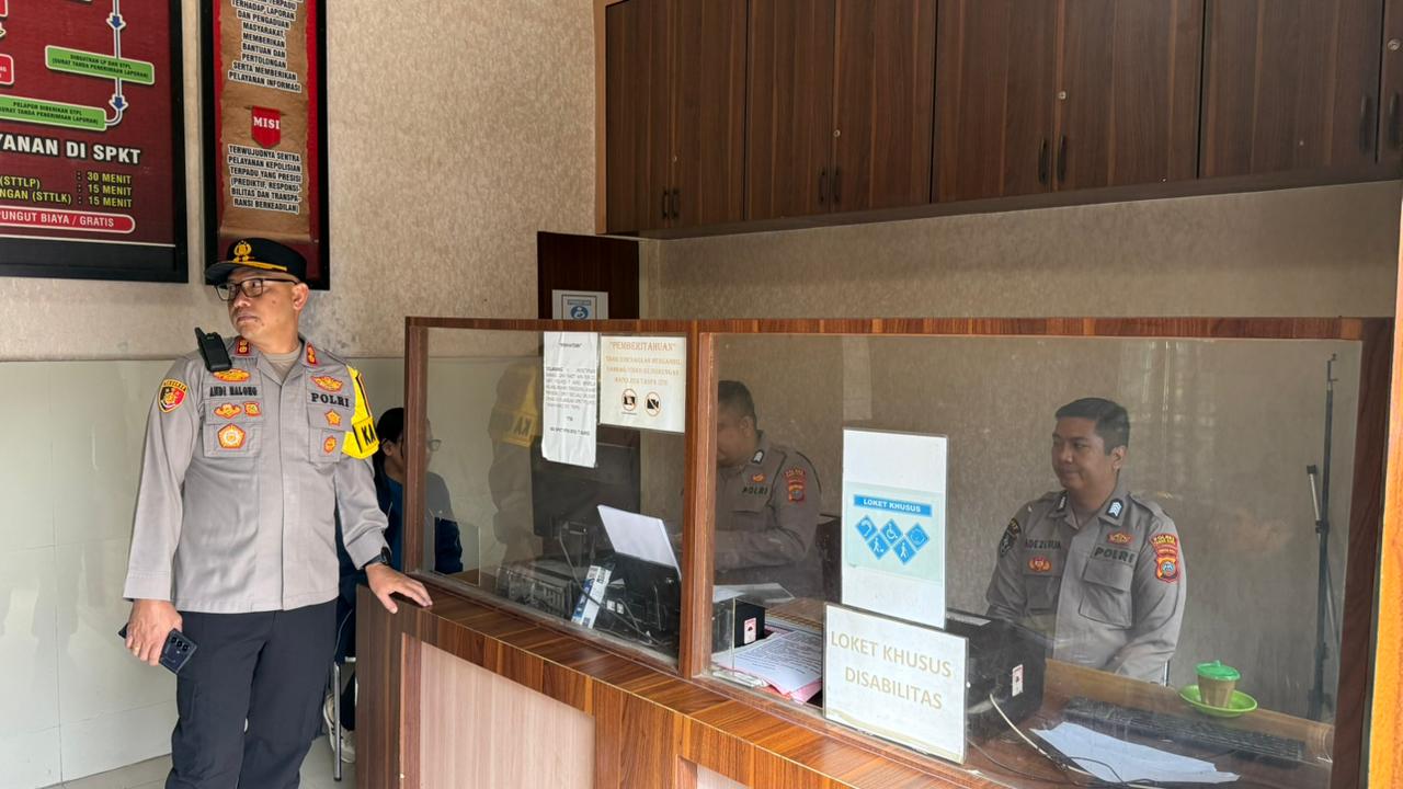 Kapolres Tanah Karo Cek SPKT, Penjagaan dan RTP, Tekankan Pelayanan Maksimal