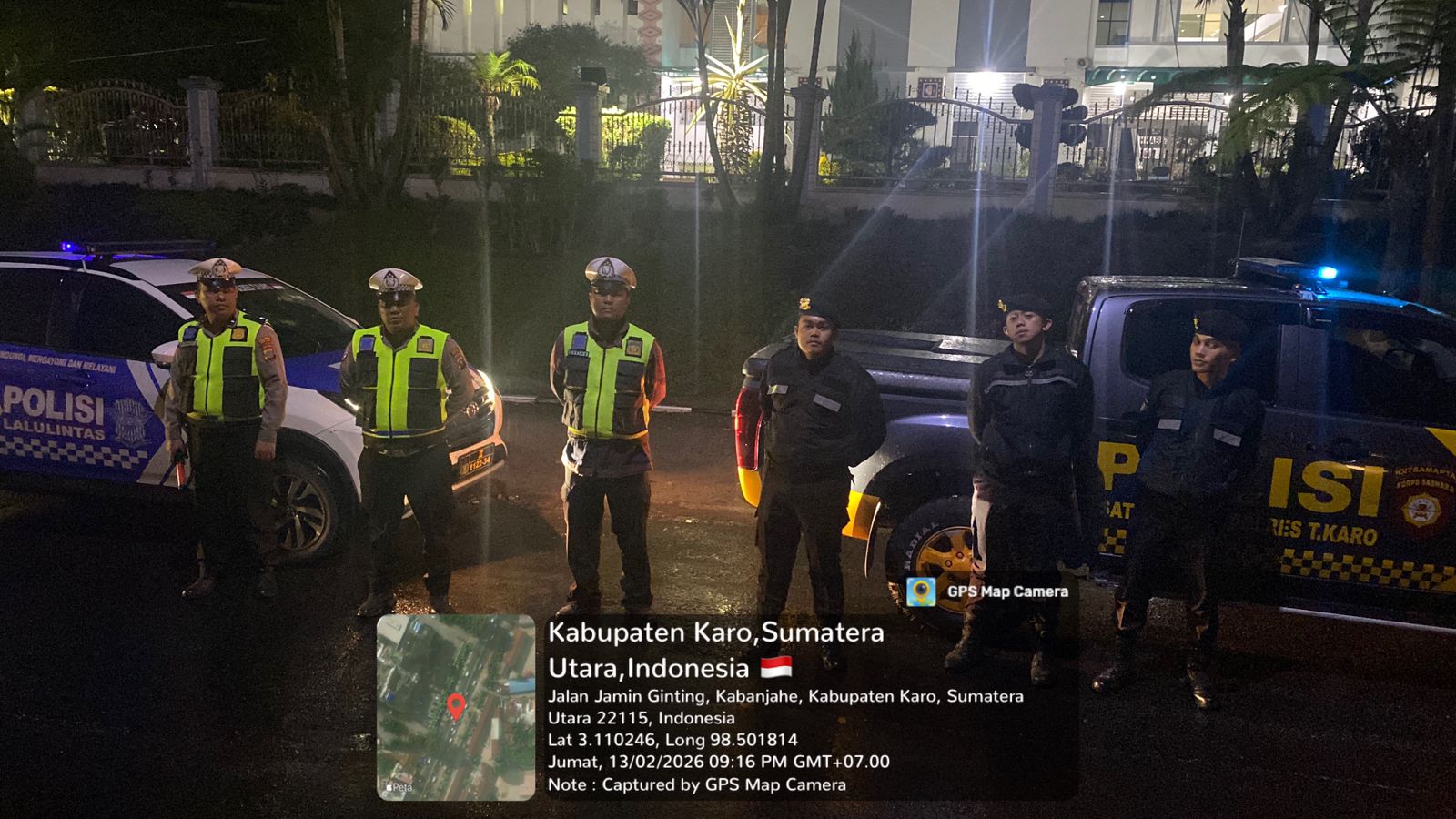 Patroli Malam Polres Tanah Karo, Situasi Kabanjahe Tetap Aman dan Kondusif