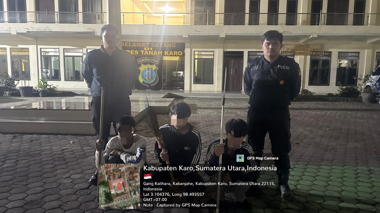 Patroli Stasioner Polres Tanah Karo Antisipasi 3C, Tiga Remaja Diamankan Saat Hendak Tawuran