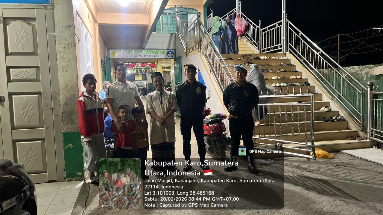 Polres Tanah Karo Gelar Patroli dan Pengecekan Pam Sholat Tarawih di Kabanjahe, Situasi Aman dan Kondusif