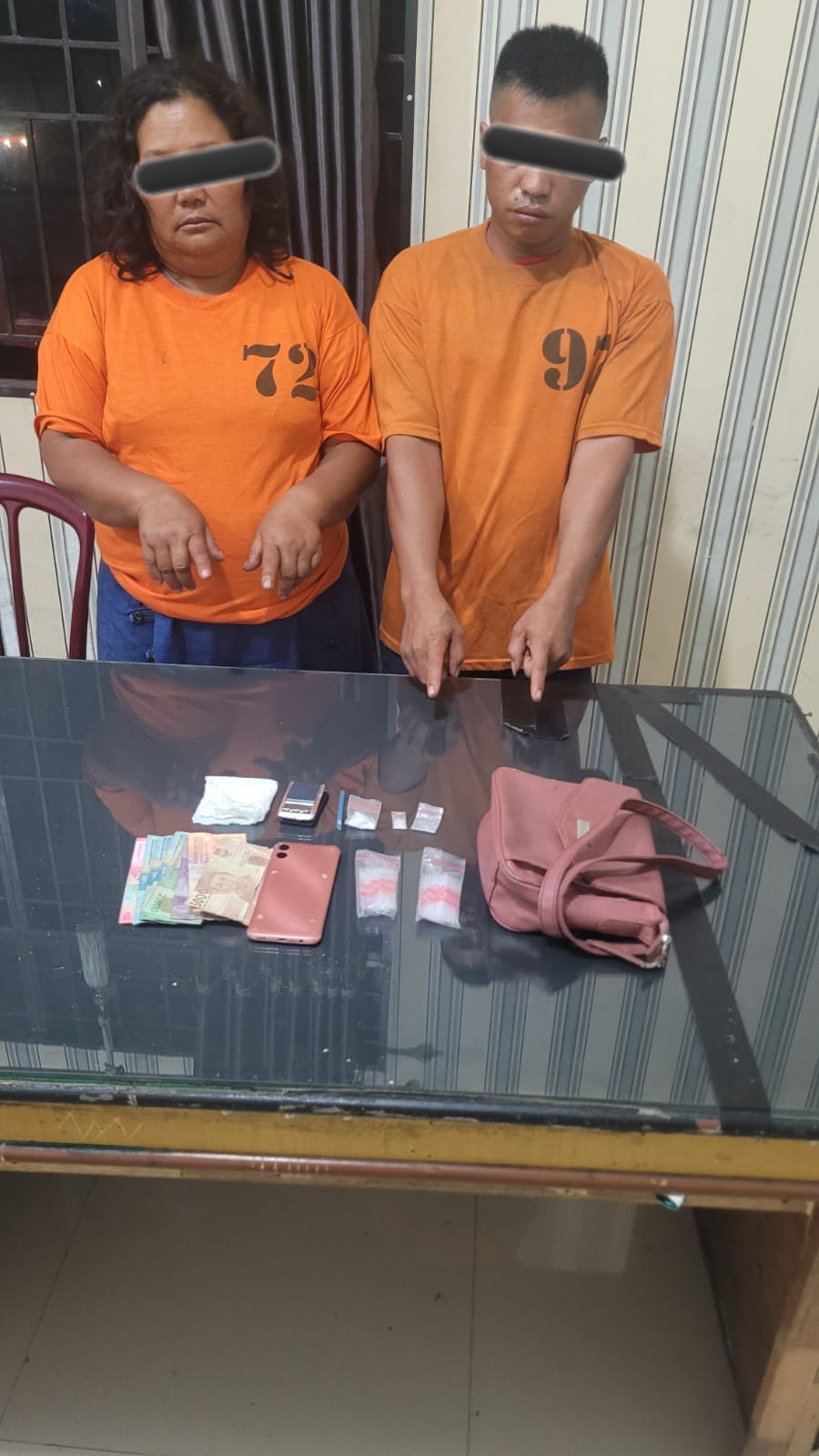 Satresnarkoba Polres Tanah Karo Tangkap Dua Tersangka Sabu di Tigapanah