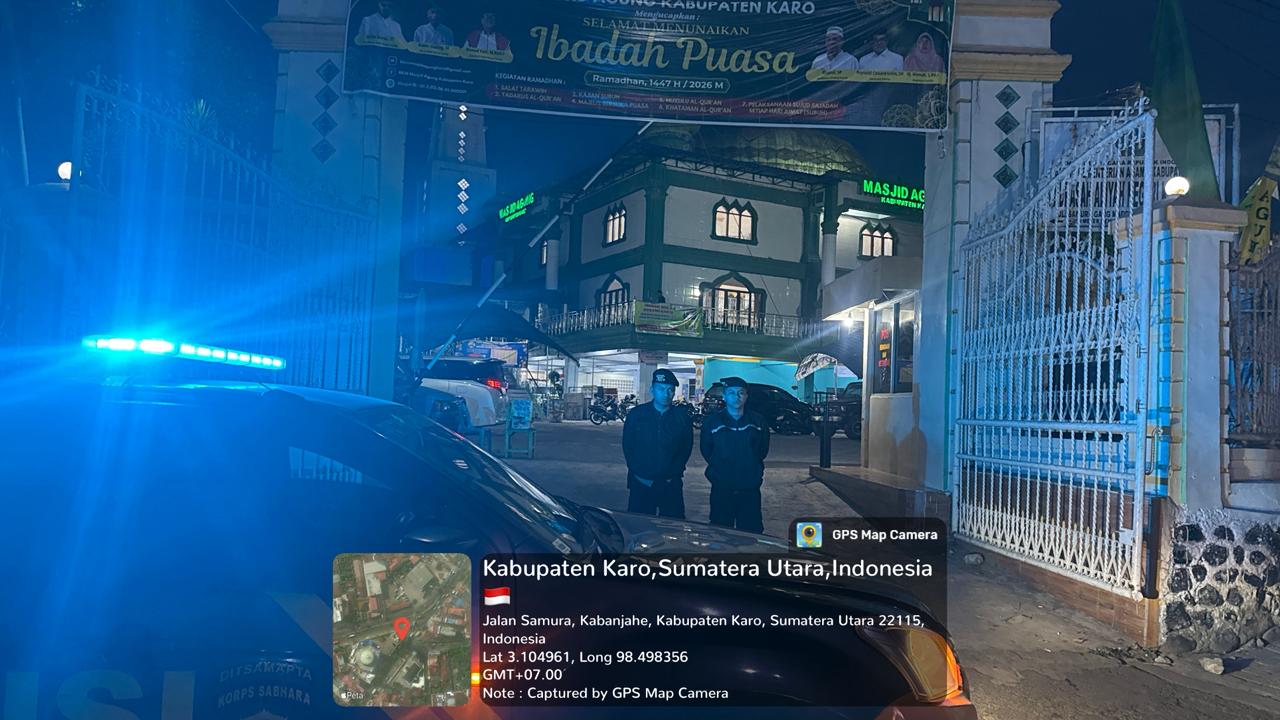 Patroli Blue Light Asmara Subuh, Polres Tanah Karo Jaga Keamanan Ibadah di Bulan Ramadhan