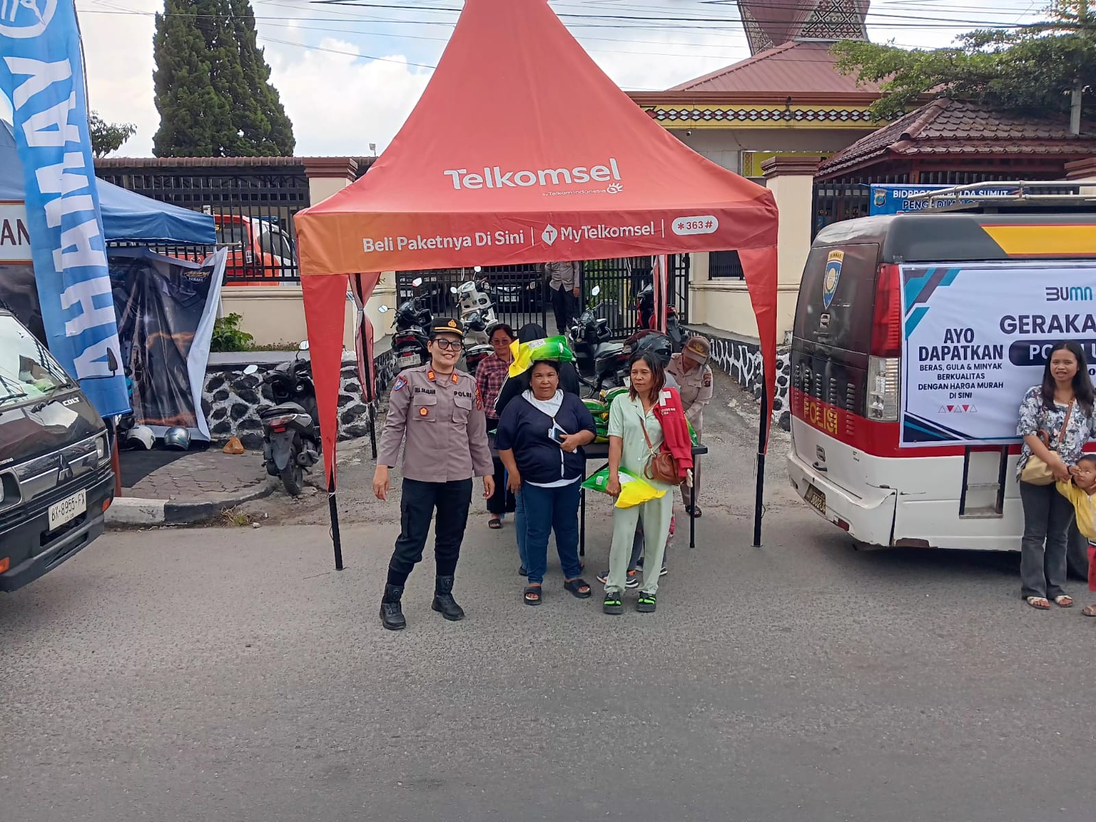 Polres Tanah Karo Gelar Gerakan Pangan Murah Polri Serentak
