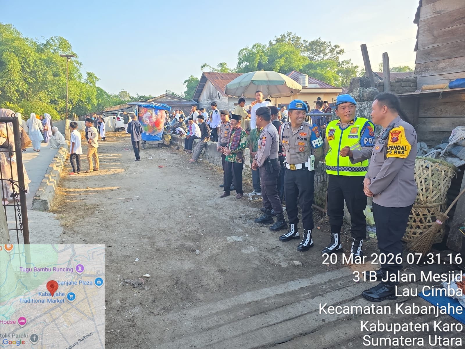 Pengamanan Humanis Polres Karo, Sholat Idul Fitri Muhammadiyah di Kabanjahe Berlangsung Khidmat