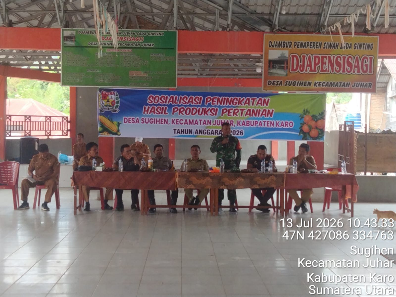Polsek Juhar Dukung Peningkatan Hasil Produksi Pertanian, Bhabinkamtibmas Sampaikan Pesan Kamtibmas