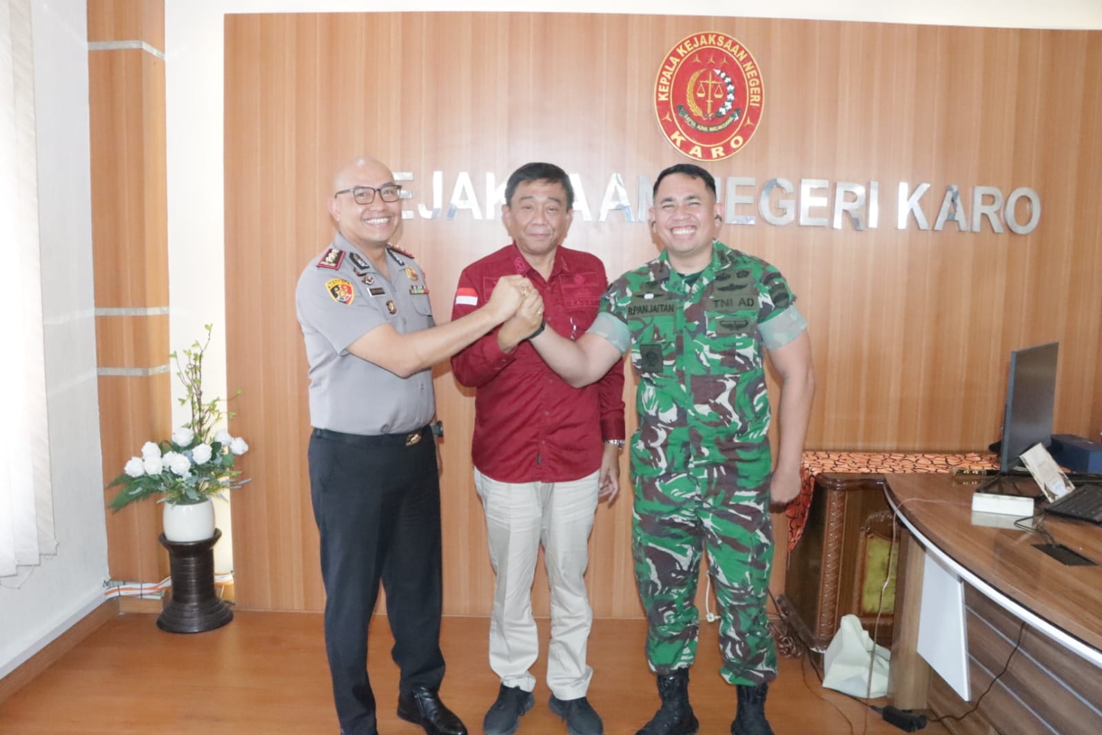 Kapolres Karo, Dandim 0205/TK dan Kajari Karo Perkuat Soliditas serta Sinergitas Antar Aparat Penegak Hukum